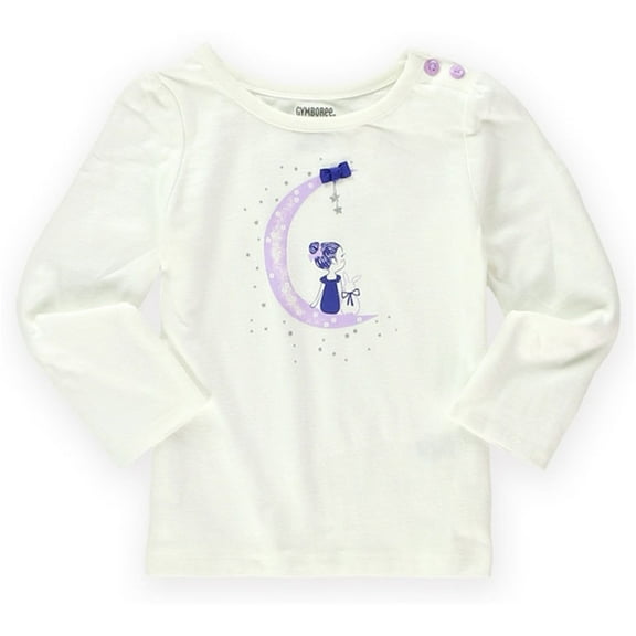 Gymboree Girls Bright Like A Star Graphic T-Shirt, Off-White, Infant, 6-12 mos