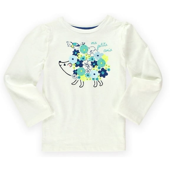 Gymboree Girls Ma Petite Amie Graphic T-Shirt, White, 12-18 mos