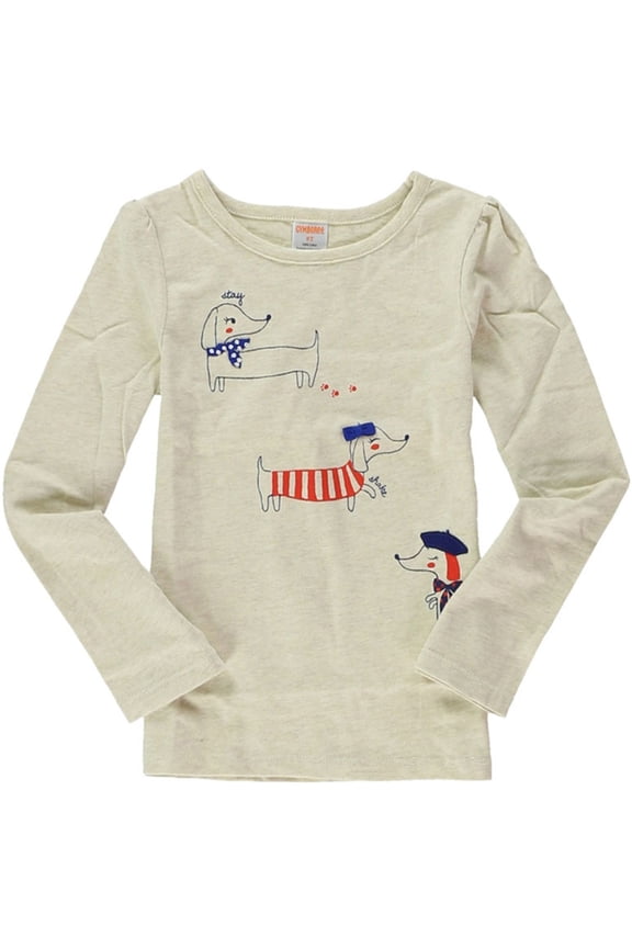 Girls Puppy Tricks Graphic T-Shirt, Brown, 6-12 mos