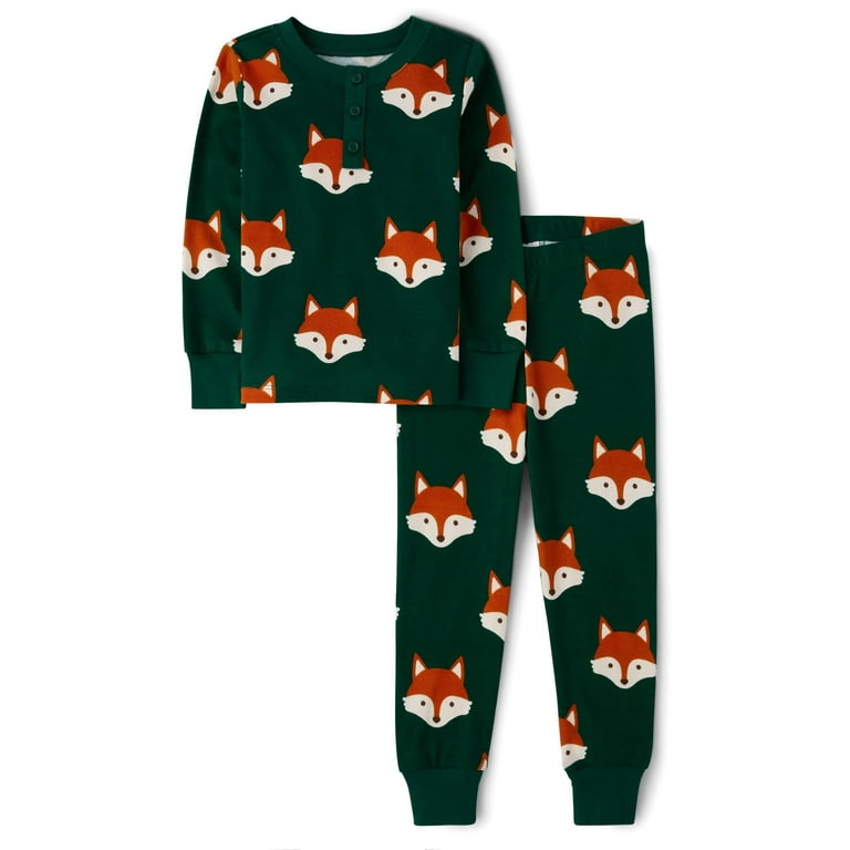 Gymboree Toddler Halloween Fall Sibling Matching Kids Pajamas Gymmies 14 Green Fox
