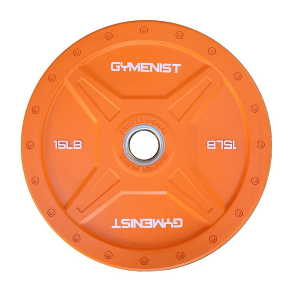 Gymenist, 15lb Colored Bumper Plate, Single