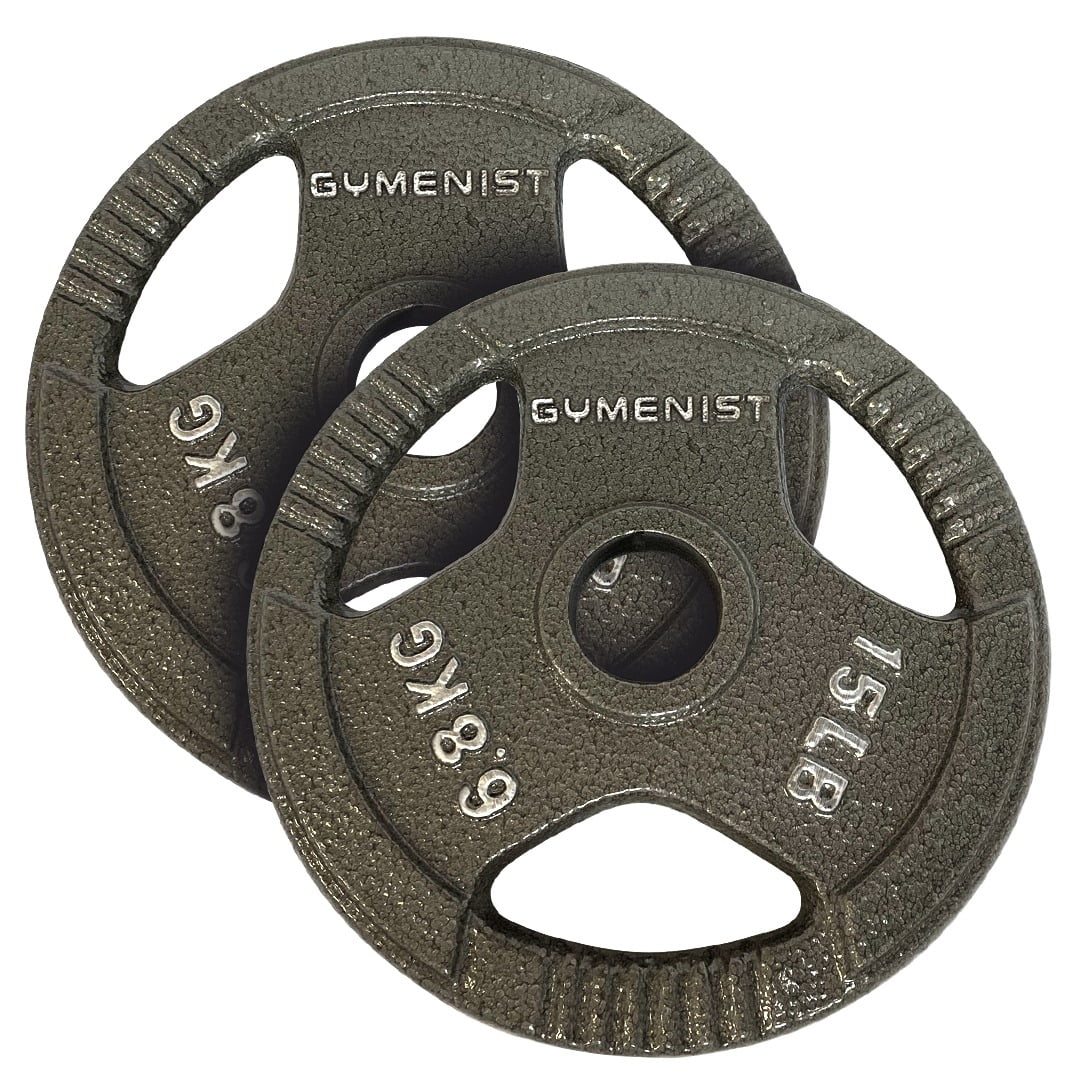 Gymenist, 15lb Metal Weight Plate, Pair