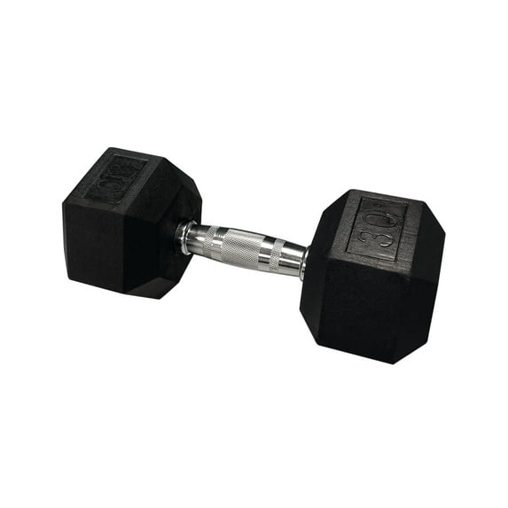 Gymenist, 15lb Rubber Hex Dumbbell, Single