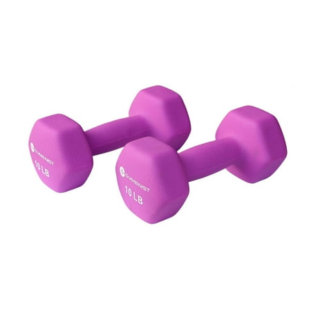 Gymenist Non-Slip Grip Neoprene Dumbbell, Light Purple, 2 Count