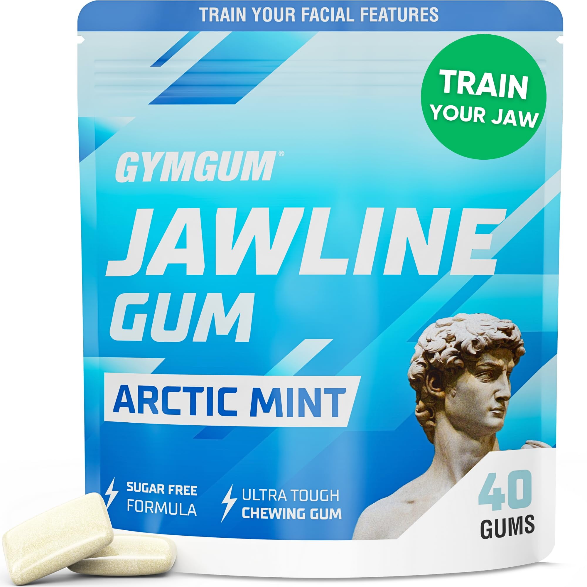 Gymgum Jawline Gum Hard Chewing Gum For Jaw Strength Train Your