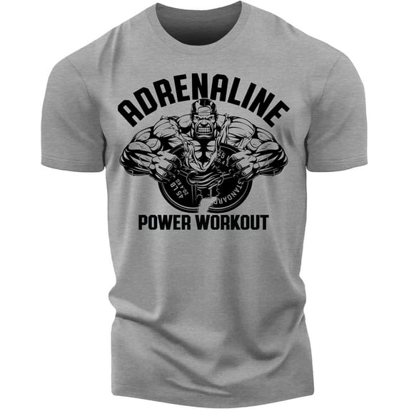 Gymish Adrenaline Workout T-Shirt for Men – Funny Gym Shirt, Lifting Tee, Men's Gym T-Shirts, Workout Shirts, Athletic Tops, Fitness Gym Wear