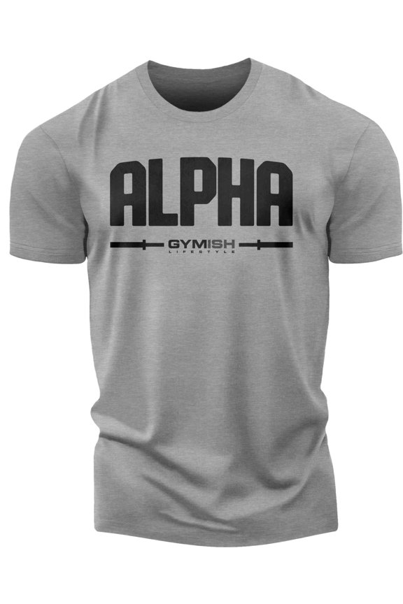 Alpha Workout T-Shirt for Men, Funny Gym Shirts, Lifting T-Shirt, Deadlift Tee, Men's Gym Shirt, Workout Tops, Powerlifting & Bodybuilding Tee