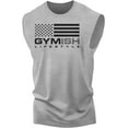 thumbnail image 1 of Gymish American Flag Workout Muscle Tank Top for Men – Funny Lifting T-Shirt, Patriotic Gym Tee, Men’s Athletic Workout Apparel, 1 of 4