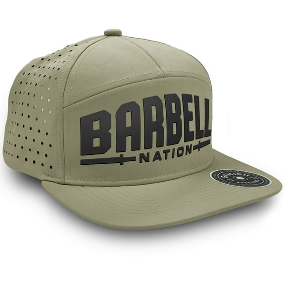 Gymish Barbell Nation Workout Hats for Men - Breathable, Moisture-Wicking, Adjustable Athletic Caps