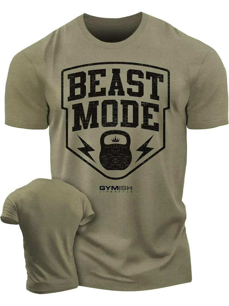Gymish Beast Mode Workout Shirt for Men – Gym Lifting T-Shirt
