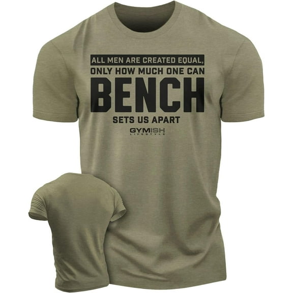 Gymish Bench Sets Us Apart Workout Shirt for Men – Funny Lifting Gym T-Shirt, Mens Gym Shirt, Fitness Gift for Men