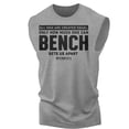 thumbnail image 1 of Gymish Bench Sets Us Apart Workout Tank Top for Men – Funny Lifting Gym Shirt, Fitness Gym Wear, Heather Grey, 3X-large, 1 of 5