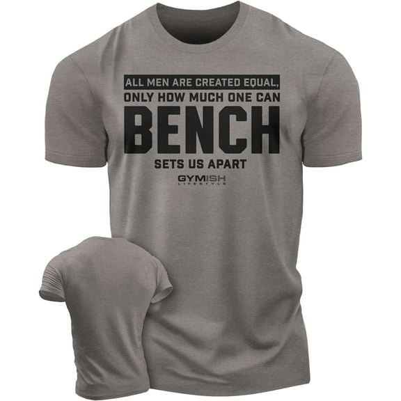Gymish Bench Sets Us Apart Workout Shirt for Men – Funny Lifting Gym T-Shirt, Mens Gym Shirt, Fitness Gift for Men
