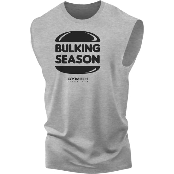 Gymish Bulking Season Workout Tank Top for Men – Funny Gym Shirt, Men's Gym T-Shirt, Lifting Shirt, Deadlift Tee, Workout Shirt, Gym Wear, Athletic Shirt for Men