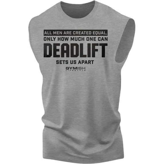 Gymish Deadlift Sets Us Apart Workout Muscle Tank Top for Men – Funny Lifting Gym T-Shirt, Mens Gym Shirt, Fitness Gift for Men