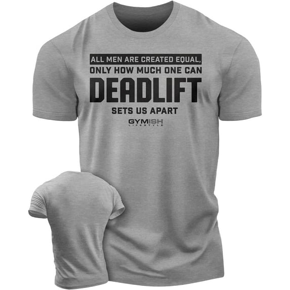 Gymish Deadlift Sets Us Apart Workout Shirt for Men – Funny Lifting Gym T-Shirt, Mens Gym Shirt, Fitness Gift for Men