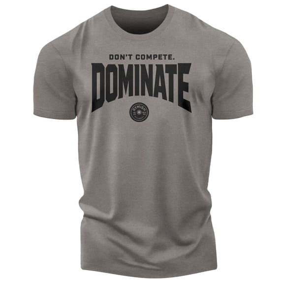 Gymish Dominate Men’s Workout T-Shirt – Funny Gym Shirt, Lifting Tee, Deadlift Fitness & Bodybuilding Top