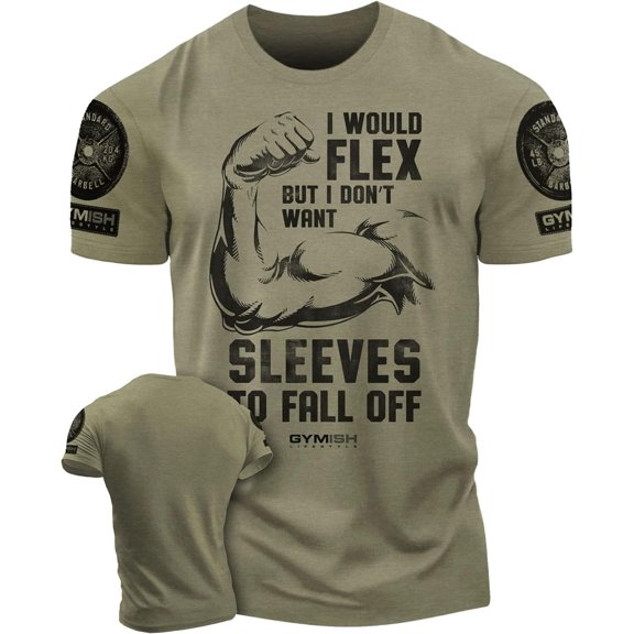 Gymish Workout Shirts for Men, Don’t Want Sleeves to Fall Off Gym Shirt Lifting T-Shirt