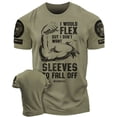 thumbnail image 1 of Gymish Don’t Want Sleeves to Fall Off Workout Shirt – Funny Gym T-Shirt for Men, Motivational Lifting Tee, Military Green with Sleeve Logo, Medium, 1 of 6