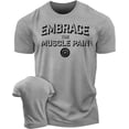 thumbnail image 1 of Gymish Embrace Muscle Pain Men’s Workout T-Shirt – Funny Gym Shirt, Lifting Tee, Deadlift Fitness & Bodybuilding Top, 1 of 5