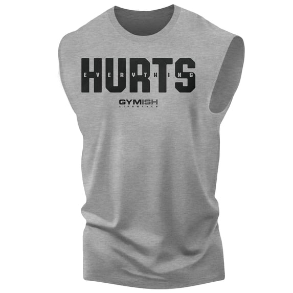 Gymish Everything Hurts Men’s Workout Tank Top – Funny Gym Shirt, Lifting Tee, Motivational Fitness & Athletic Gym Wear