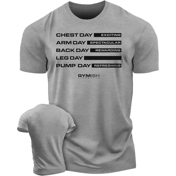 Gymish Gym Day Leg Day Men’s Workout T-Shirt – Funny Gym Shirt, Lifting Tee, Deadlift Fitness & Bodybuilding Top