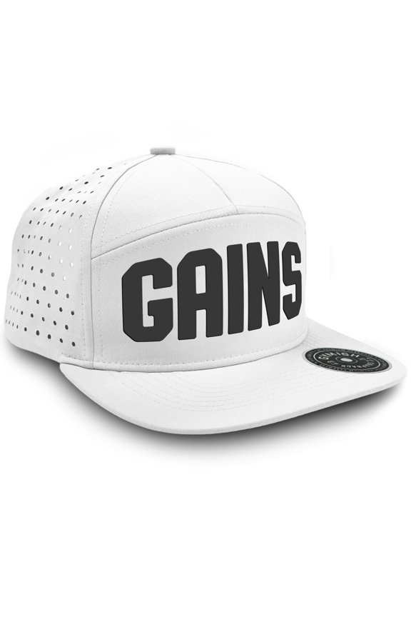 Gains Workout Hats for Men - Breathable, Moisture-Wicking, Adjustable Athletic Caps