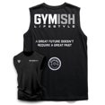 thumbnail image 1 of Gymish Great Future Back Workout Tank Top for Men – Funny Gym Shirt, Lifting Tank, Deadlift Workout Top, Silver, Small, 1 of 4