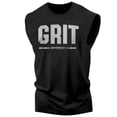thumbnail image 1 of Gymish Grit Workout Muscle Tank Top for Men, Funny Gym Tank, Lifting Shirt, Deadlift Top, White, Large, 1 of 4