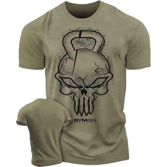 Gymish Gym Reaper Men’s Workout T-Shirt – Funny Lifting Gym Tee, Athletic Fitness Shirt for Men