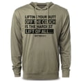 thumbnail image 1 of Gymish Hardest Lifting Saying Hoodie for Men – Funny Weightlifting Gym Shirt, Motivational Fitness Wear, Military Green, Large, 1 of 6