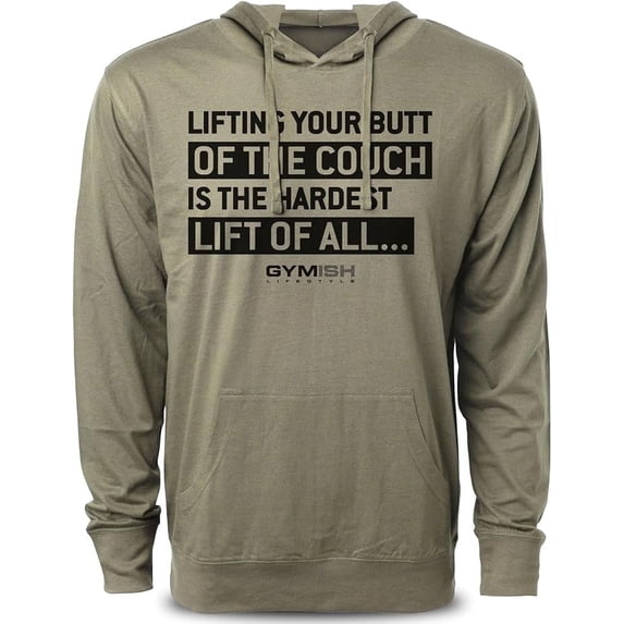 Gymish Men’s Funny Lifting Hoodie – Motivational Workout Pullover, Comfortable Gym Wear