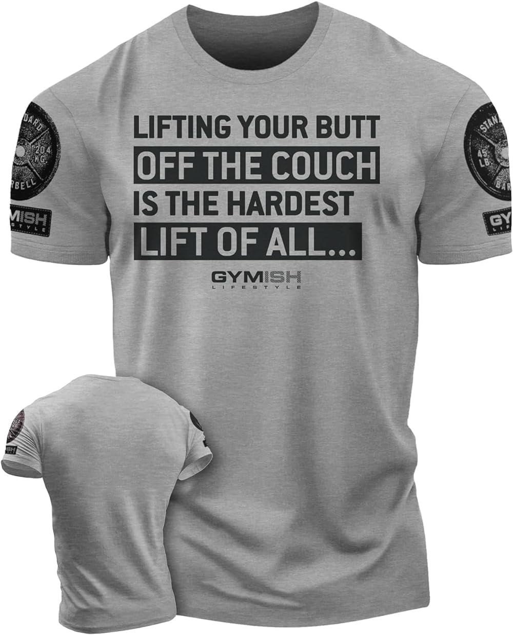 Gymish Hardest Lifting Saying Shirts for Men – Funny Weightlifting