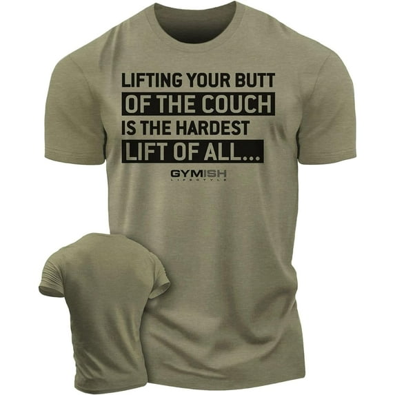 Gymish Hardest Lifting Saying Shirts for Men – Funny Weightlifting Gym T-Shirt, Workout Shirts for Men, Mens Gym Shirt, Gym TShirts for Men, Gym Clothes for Men, Motivational Gym Wear