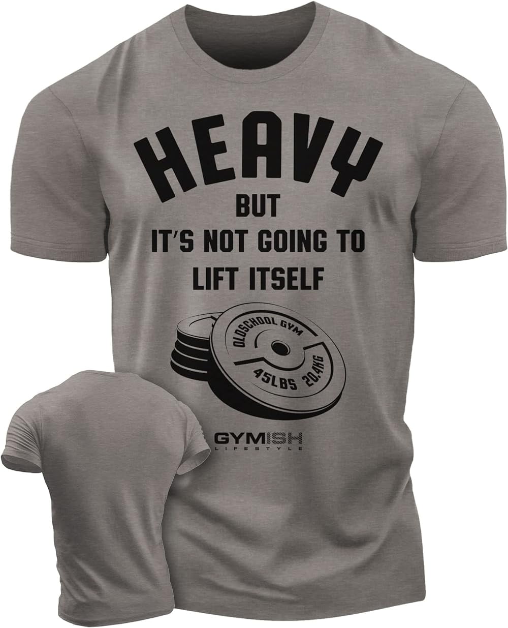 Gymish Heavy Lift Heavy Lift Workout T-Shirt, Funny Gym Shirts, Lifting ...