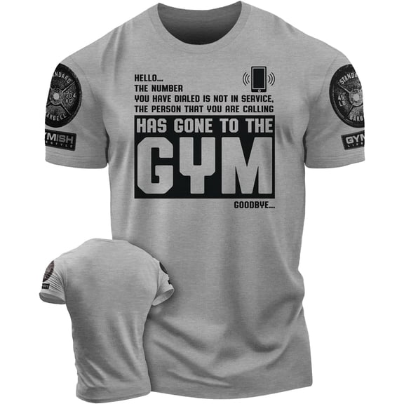 Gymish Hello... Hello... Goodbye Workout T-Shirt for Men – Funny Gym Shirt, Men's Gym T-Shirt, Lifting Shirt, Deadlift Tee, Workout Shirt, Gym Wear, Athletic Shirt for Men