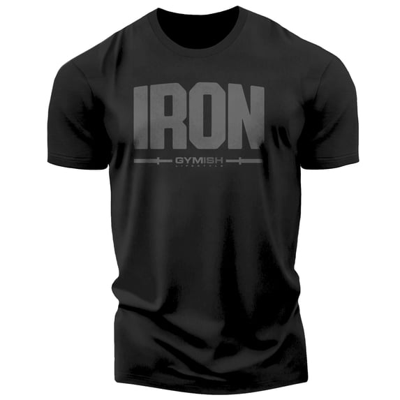 Gymish Iron Workout T-Shirt for Men, Funny Gym Shirts, Lifting T-Shirt, Deadlift Tee, Men's Gym Shirt, Workout Tops, Powerlifting & Bodybuilding Tee