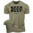 thumbnail image 1 of Gymish Keep Pushing Workout T-Shirt – Funny Gym Shirt for Men, Lifting Tee, Deadlift T-Shirt, Men’s Workout Apparel, Athletic Gym Wear, 1 of 6