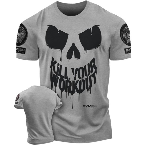 Gymish Kill Your Workout Shirts for Men – Funny Gym Shirt, Workout T-Shirt, Men's Gym Shirts, Lifting T-Shirt, Gym Wear, Workout Clothes for Men
