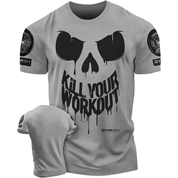 Gymish Kill Your Workout Shirts for Men – Funny Gym Shirt, Workout T-Shirt, Men's Gym Shirts, Lifting T-Shirt, Gym Wear, Workout Clothes for Men