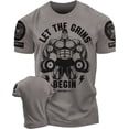 thumbnail image 1 of Gymish Let The Gains Begin Men’s Workout T-Shirt – Funny Lifting Gym Tee, Deadlift Fitness Shirt for Men, 1 of 5