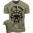thumbnail image 1 of Gymish Let The Gains Begin Men’s Workout T-Shirt – Funny Lifting Gym Tee, Deadlift Fitness Shirt for Men, 1 of 5