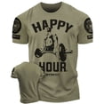 thumbnail image 1 of Gymish Happy Hour Deadlift Men’s Workout T-Shirt – Funny Weightlifting Gym Tee, Athletic Shirt for Men, 1 of 6