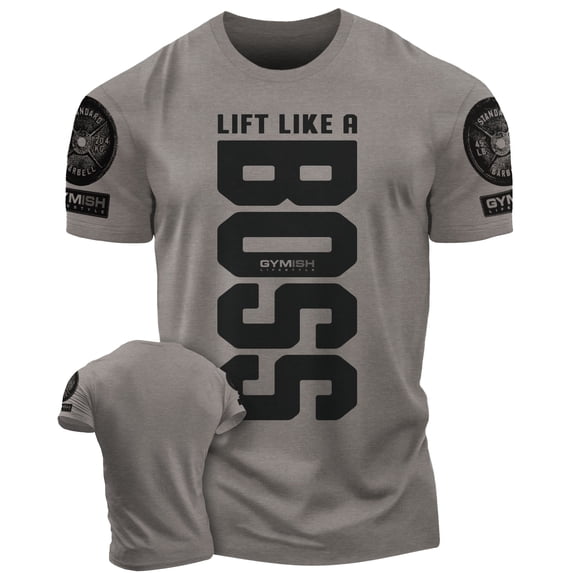 Gymish Lift Like a Boss Workout Shirts for Men, Gym Workout T-Shirt