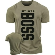 Gymish Lift Like a Boss Workout Shirts for Men, Gym Workout T-Shirt