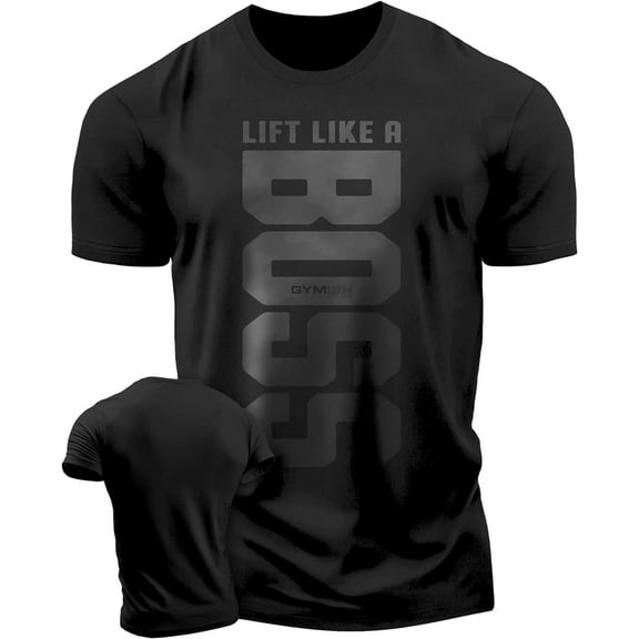 Gymish Lift Like a Boss Workout Shirts for Men, Gym Workout T-Shirt