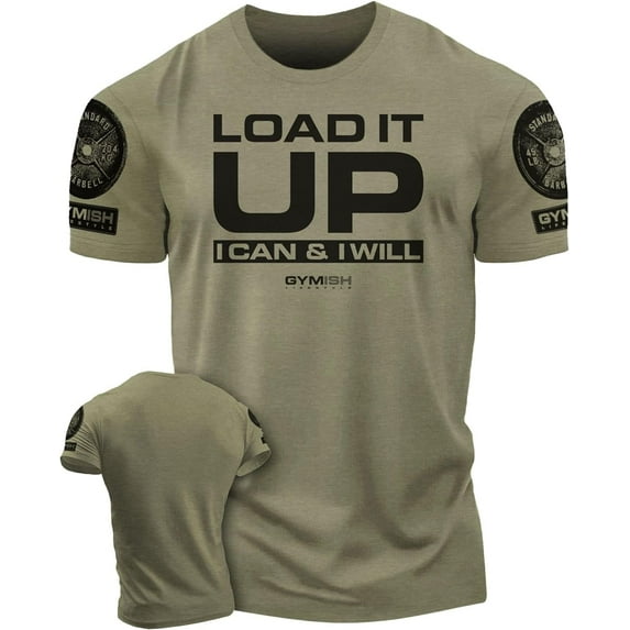 Gymish Load It Up Workout T-Shirt – Funny Gym Shirt for Men, Lifting T-Shirt, Deadlift Tee, Men’s Workout Shirt, Gym Apparel, Athletic Gym Wear