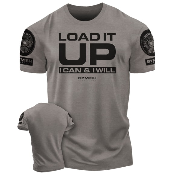 Gymish Load It Up Workout T-Shirt – Funny Gym Shirt for Men, Lifting T-Shirt, Deadlift Tee, Men’s Workout Shirt, Gym Apparel, Athletic Gym Wear