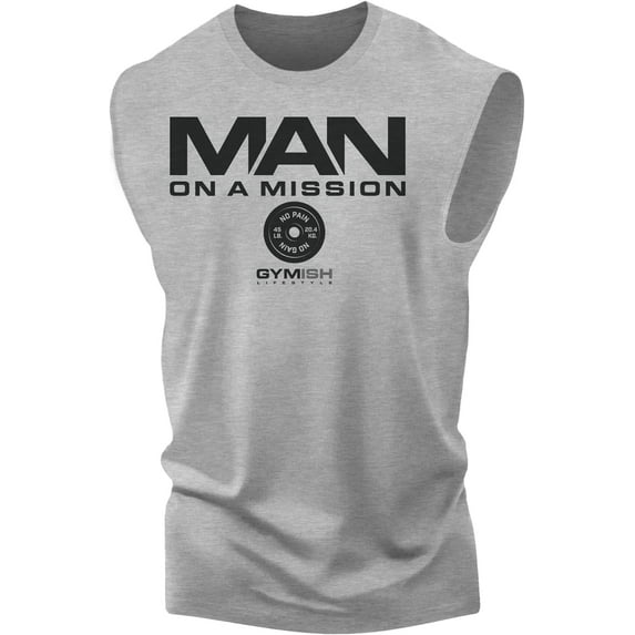 Gymish Man on Mission Workout Shirt for Men – Motivational Gym Tee, Funny Lifting T-Shirt, Men’s Workout Apparel, Athletic Gym Wear