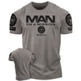 thumbnail image 1 of Gymish Man on Mission Workout Shirt for Men – Motivational Gym T-Shirt, Funny Lifting Tee, Athletic Gym Wear, 1 of 6